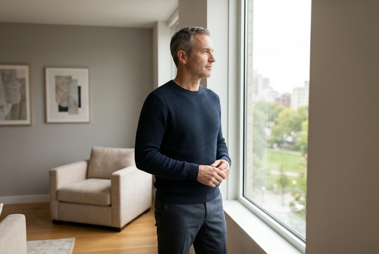 Кодировка от алкоголизма на 5 лет мужчина смотрит в окно 